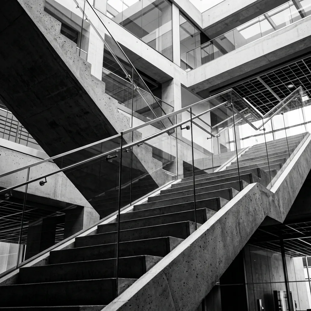 Ascending architectural forms representing startup momentum